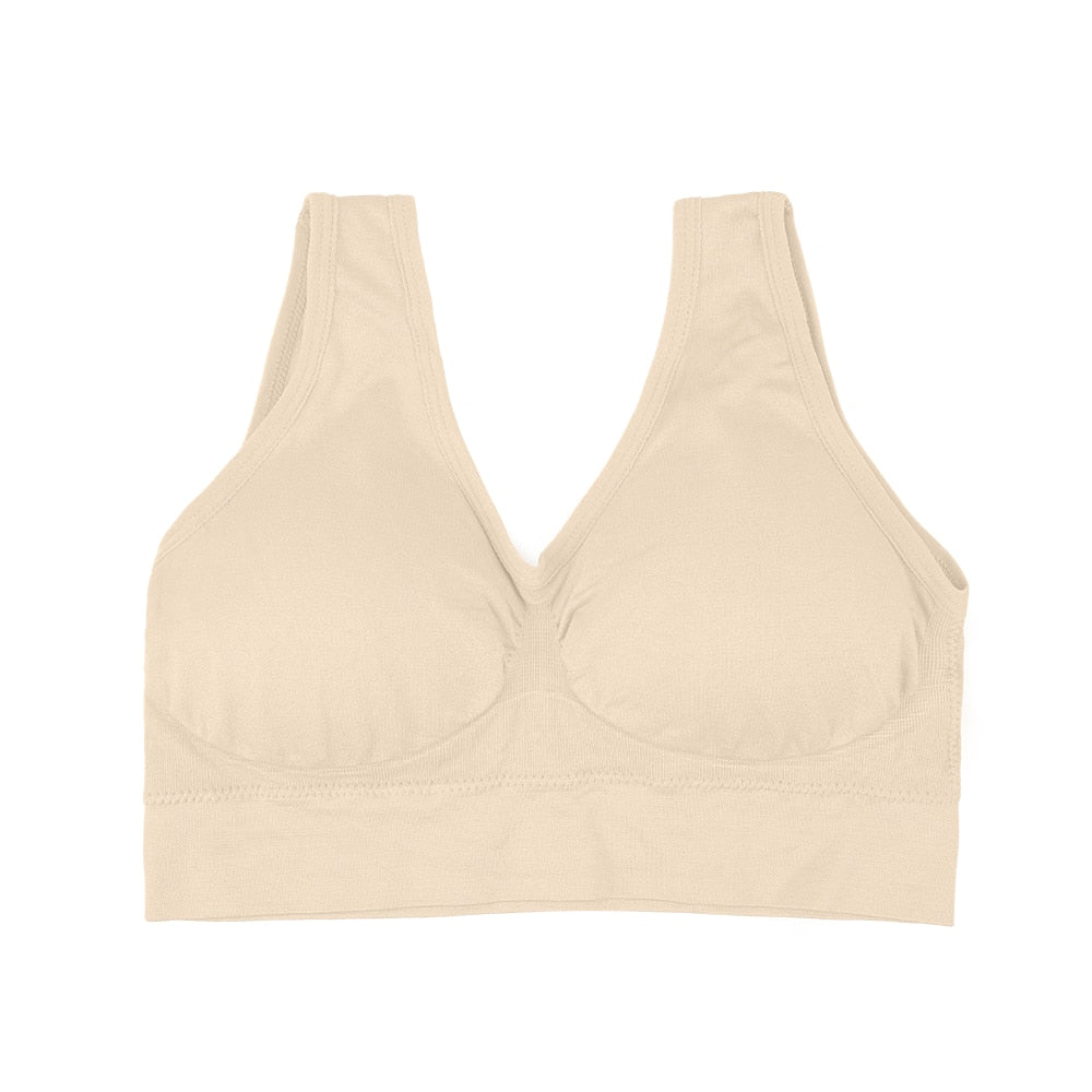 Women's Unwired Bras Wireless S-6XL Plus Size Backless Push Up Seamless Mesh Top Bra Non Bones Frame Sports Bras The Clothing Company Sydney
