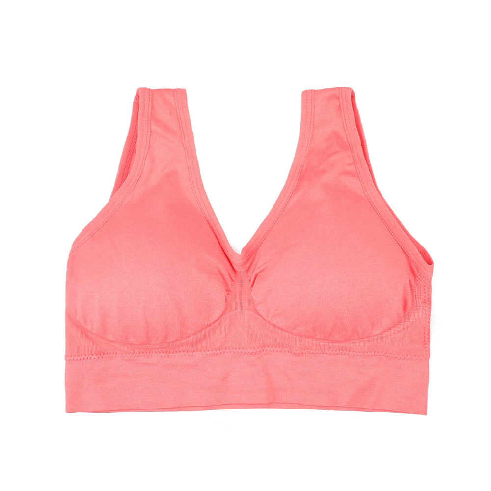 Women's Unwired Bras Wireless S-6XL Plus Size Backless Push Up Seamless Mesh Top Bra Non Bones Frame Sports Bras The Clothing Company Sydney