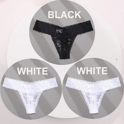 3 pack G-string Thong Panties Lace Floral Underwear Transparent Underpants Lingerie Briefs The Clothing Company Sydney