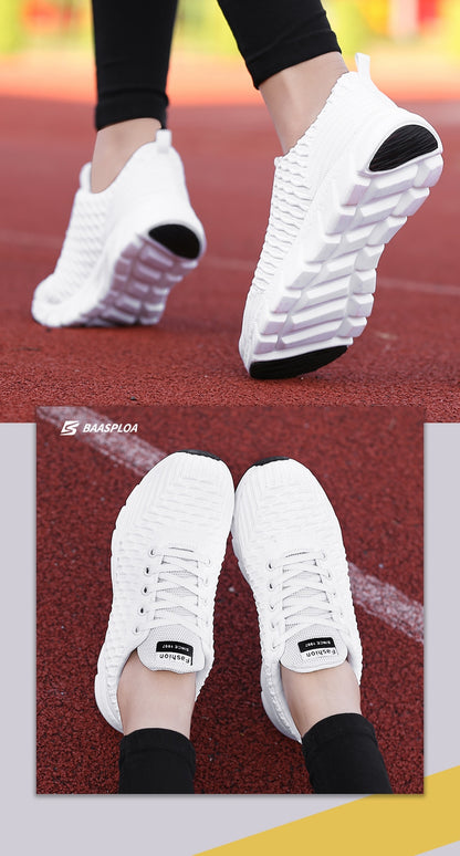 Women's Sneaker Fitness Shoes Lace up Non-Slip Soft Tennis Shoes Lace-up Lightweight Jogging Walking Breathable Sneakers The Clothing Company Sydney