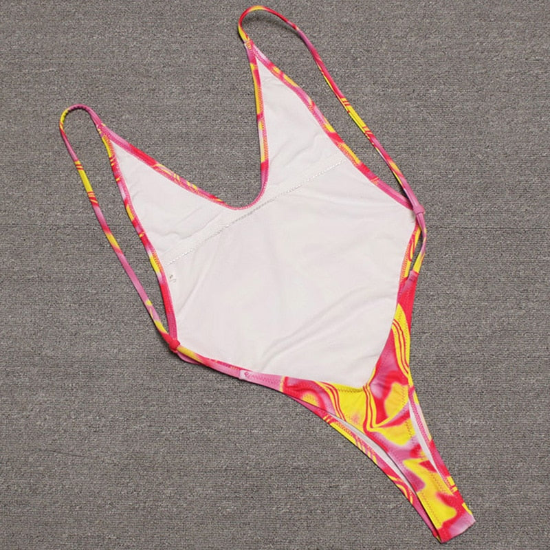 High Leg cut One Piece Swimsuit Thong Swimwear Women Trikini Backless Monokini Brazilian Bathing Suit Swim wear The Clothing Company Sydney