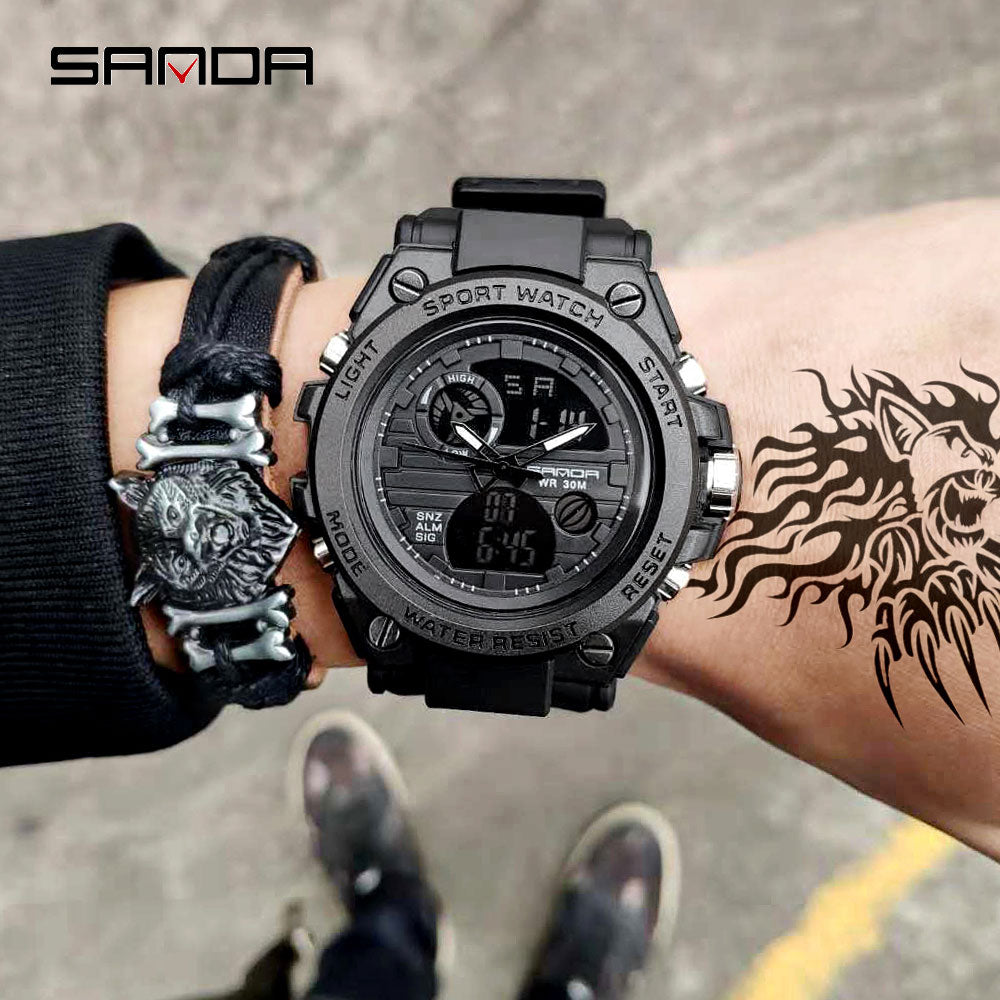 Sanda Military Army Sport Style Wristwatch Dual Display Men's Watch Clothing Company Sydney