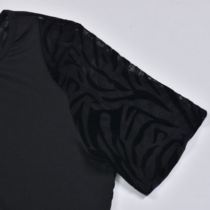 Zebra Print Cut Out Mesh Transparent Mini Beach Holiday Night Club Goth Party Bodycon Pencil Shorts Dresses The Clothing Company Sydney