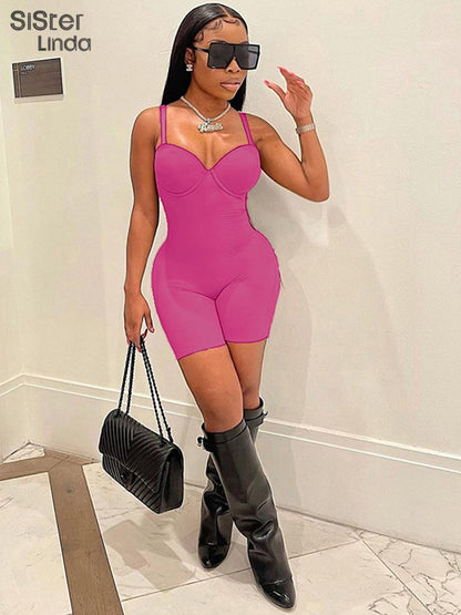 Casual Mesh Bodycon Mini Dress Women Romper  Sleeveless Skinny Stretchy Deep V Neck Party Clubwear Trend Outfit The Clothing Company Sydney