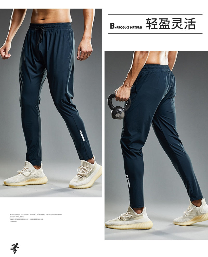 Summer Thin Men's Jogging Sweatpants Elastic Skinny Fit Casual Outdoor Training Fitness Sport Pants Running Trousers The Clothing Company Sydney