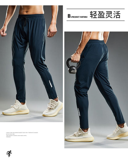 Summer Thin Men's Jogging Sweatpants Elastic Skinny Fit Casual Outdoor Training Fitness Sport Pants Running Trousers The Clothing Company Sydney