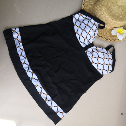 Plus Size Tankini Swimwear Plaid Bikini Bathing Suit Beach Wear Swimsuit Bow Tied Deep V Bodysuit Summer wear The Clothing Company Sydney