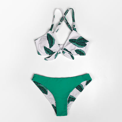 Floral V-neck Thong Bikini Sets Reversible Bottom Swimsuit Two Pieces Swimwear Beach Bathing Suits The Clothing Company Sydney