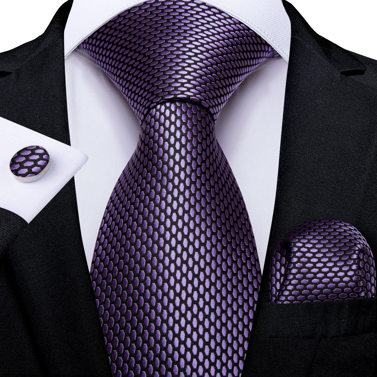 Men Purple Floral Paisley Necktie Business Formal 100% Silk Tie Pocket Square Set For Wedding Party The Clothing Company Sydney