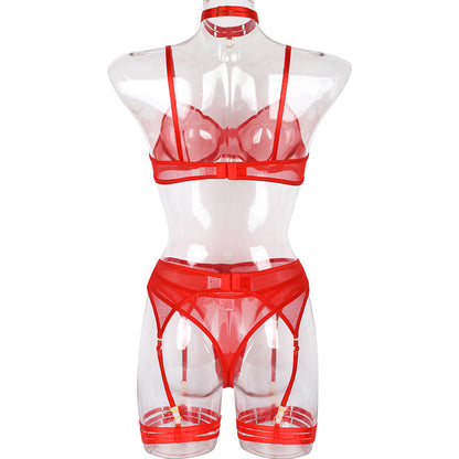 4 Piece Lingerie Underwear Bra Garters Brief Sets Transparent Lace Seamless Panties Set The Clothing Company Sydney