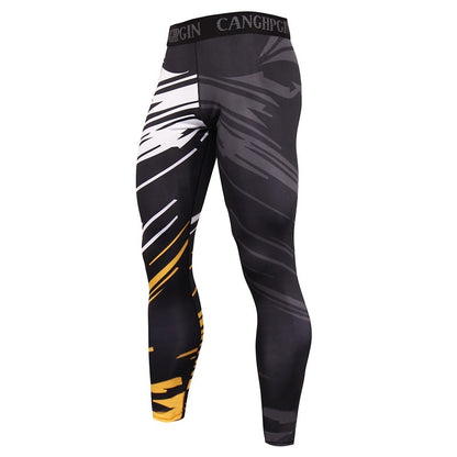 Running Compression Leggings Men's Sports Quick-drying Tights Stretchy Training Pants Gym Fitness Print Men Jogger The Clothing Company Sydney