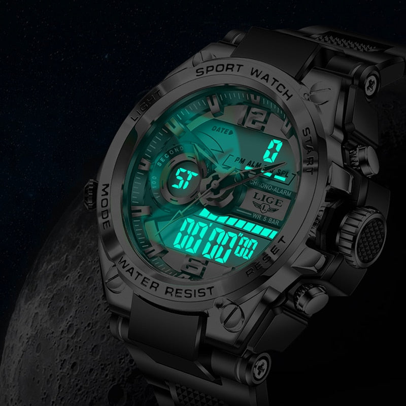 Digital Men Military Watch 50m Waterproof Wristwatch LED Quartz Clock Sport Watch Male Big Watches The Clothing Company Sydney