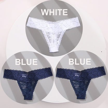 3 pack G-string Thong Panties Lace Floral Underwear Transparent Underpants Lingerie Briefs The Clothing Company Sydney