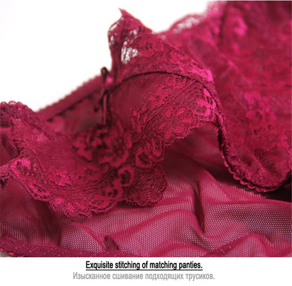 2 Piece underwear Set Lace Push-up Bra And Panty Sets Bow Comfortable Brassiere Bra Adjustable Deep V Lingerie The Clothing Company Sydney
