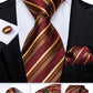 Designer Wedding Men's Tie Red  Solid Striped Paisley Neckties For Men Business Hanky Cufflinks Tie Set The Clothing Company Sydney