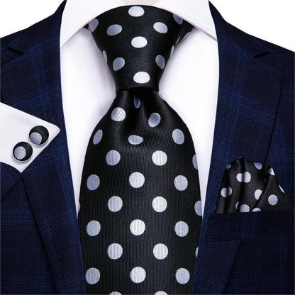 3 Piece 8.5cm Business Solid Paisley 100% Silk Men's Tie Neck Strip Ties for Men Formal Luxury Wedding Neckties Cufflinks Pocket Square The Clothing Company Sydney