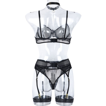 4 Piece Lingerie Underwear Bra Garters Brief Sets Transparent Lace Seamless Panties Set The Clothing Company Sydney
