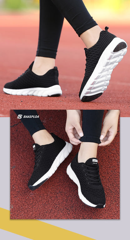 Women's Sneaker Fitness Shoes Lace up Non-Slip Soft Tennis Shoes Lace-up Lightweight Jogging Walking Breathable Sneakers The Clothing Company Sydney