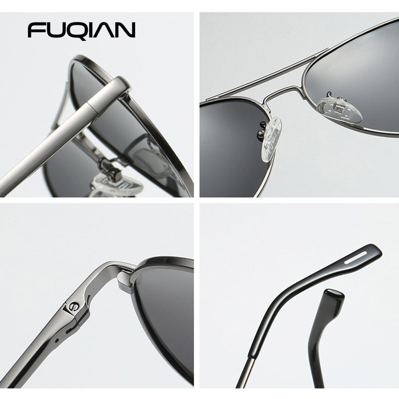 Classic Pilot Polarized Sunglasses Men Fashion Metal Sun Glasses Women Black Driving Eyeglasses Goggle UV400 The Clothing Company Sydney