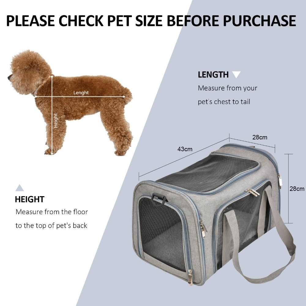 Dog Carrier Bag Soft Side Backpack Cat Pet Carriers Dog Travel Bags Airline Approved Transport For Small Dogs Cats The Clothing Company Sydney