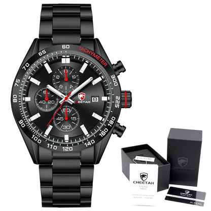 CHEETAH Men's Top Luxury Brand Stainless Steel Business Quartz Watches Chronograph Casual Sport Wrist Watches for Men The Clothing Company Sydney