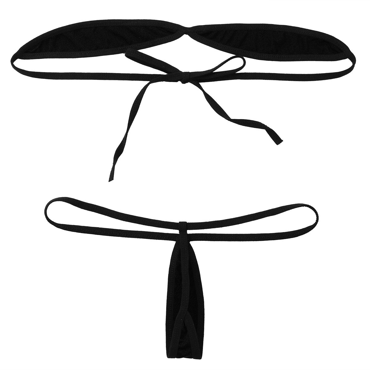 2 Piece Micro Mini Brazilian Bikini Women's Swimwear Bathing Suit Tube Bra Top G-string Bikini Set The Clothing Company Sydney