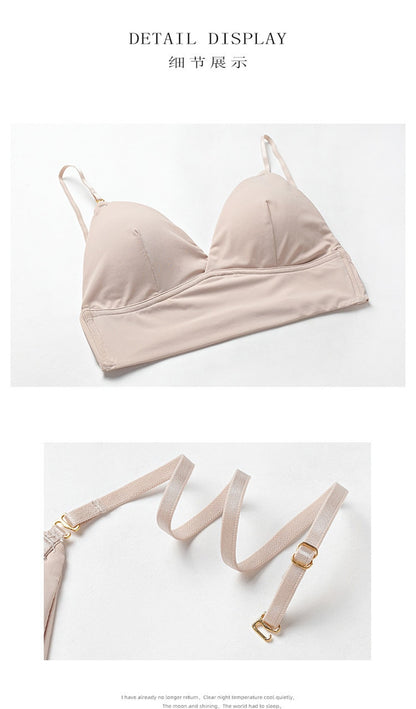Backless Bra Triangular Women's U-Shape Beauty Back Lingerie Dot Mesh Thin Soft Seamless Bralette Underwear The Clothing Company Sydney