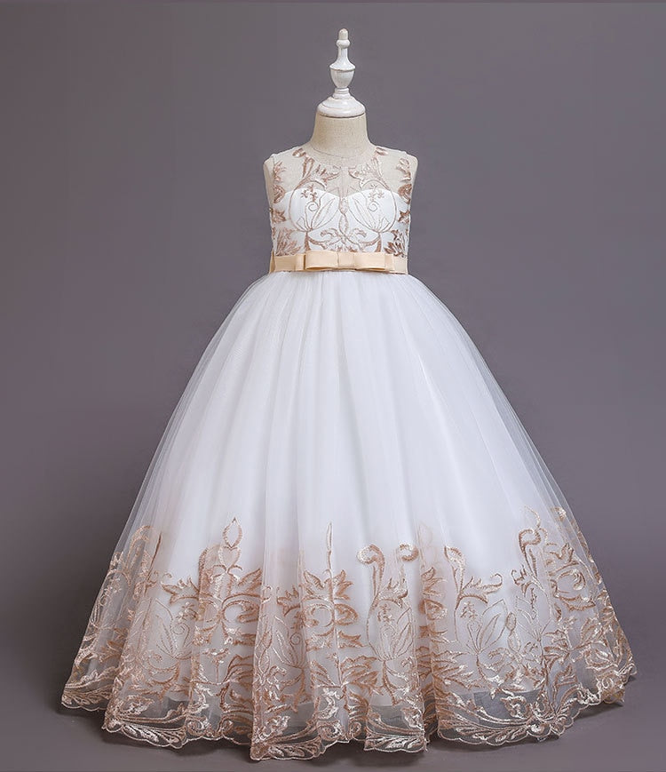 Puffy Tulle Lace Flower Girl Dress Costume Children Bride Ball Gown Princess Dress for Girl Wedding Party Dresses The Clothing Company Sydney