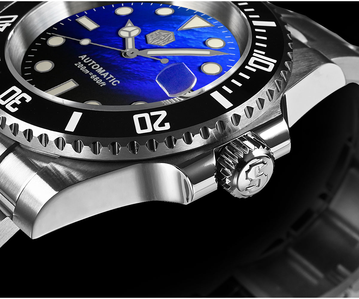San Martin 40.5mm Water Ghost V3 Sub Diver Luxury Men's NH35 Automatic Mechanical Business Wristwatches Sapphire 20Bar Watch The Clothing Company Sydney