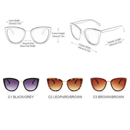 Cateye Women Sunglasses Vintage Anti-glare Sun Glasses Female Fashion Leopard Shades UV400 The Clothing Company Sydney
