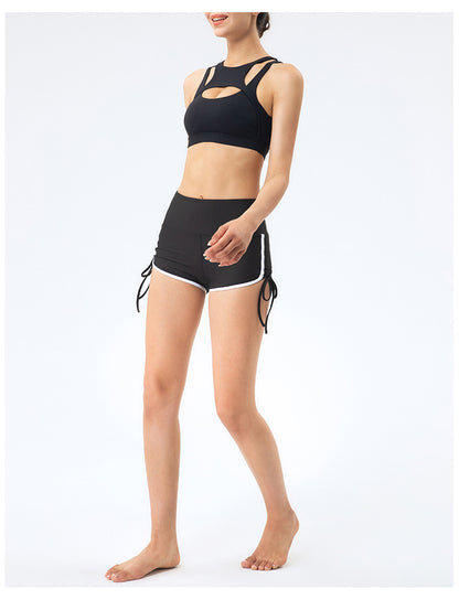 Drawstring Peach Shorts Running Hot Pants Fitness High Waist Sports Yoga Shorts Women Hip Push-up The Clothing Company Sydney