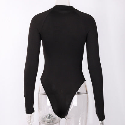 Casual Fitness Rompers Long Sleeve Regular Zipper Jumpsuit Fashion Streetwear Outfits Overalls Bodysuit The Clothing Company Sydney