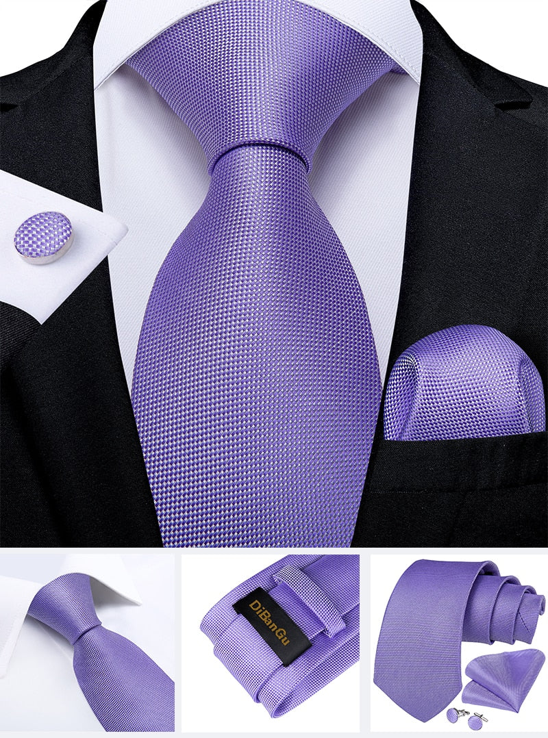 Men Purple Floral Paisley Necktie Business Formal 100% Silk Tie Pocket Square Set For Wedding Party The Clothing Company Sydney