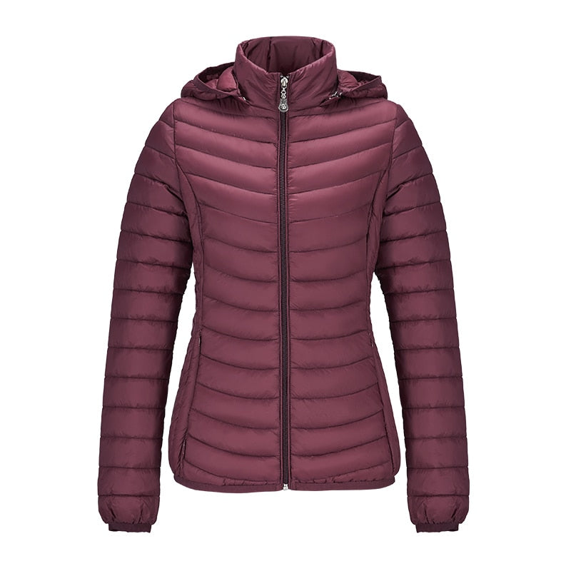 Ladies Padded Puffer Jacket Coat Ultralight Outdoor Clothes Outwear Slim Short Parka Portable Store In Bag The Clothing Company Sydney