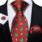 Designer Wedding Men's Tie Red  Solid Striped Paisley Neckties For Men Business Hanky Cufflinks Tie Set The Clothing Company Sydney
