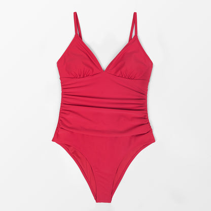 V-neck One-Piece Swimsuit Monokini Beach Bathing Suit Swimwear The Clothing Company Sydney