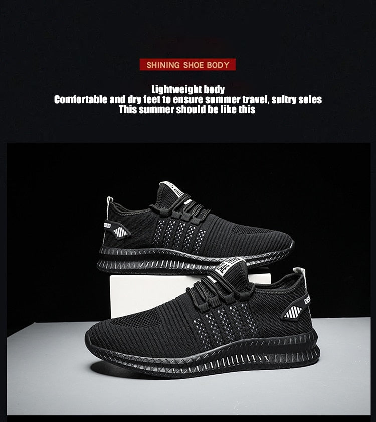 Men's Sneakers Shoes Lightweight Breathable Running Walking Yoga Sports Footwear Soft Sole Lace-up Shoes The Clothing Company Sydney