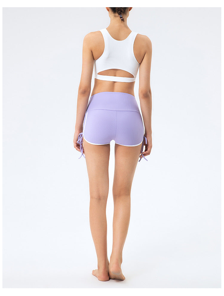 Drawstring Peach Shorts Running Hot Pants Fitness High Waist Sports Yoga Shorts Women Hip Push-up The Clothing Company Sydney