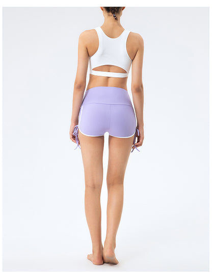 Drawstring Peach Shorts Running Hot Pants Fitness High Waist Sports Yoga Shorts Women Hip Push-up The Clothing Company Sydney