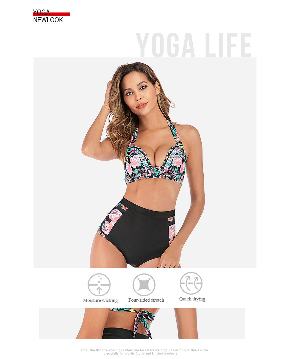 2 Piece Swimwear Plus Size XXXL Split Bikinis Swimsuit Push Up Padded Polyester Beachwear Bathing Swimming Suit The Clothing Company Sydney