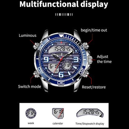 Lige Brand Foxbox Digital Mens Watches Sport Quartz Wristwatch All Steel Military Waterproof Watch The Clothing Company Sydney