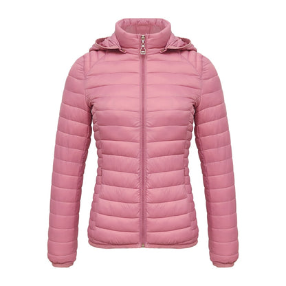 Winter Women Thin Padded Puffer Jacket Coat Short Parka Outdoor Warm Clothing Portable Ultralight  Outerwear The Clothing Company Sydney