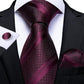 Designer Wedding Men's Tie Red  Solid Striped Paisley Neckties For Men Business Hanky Cufflinks Tie Set The Clothing Company Sydney