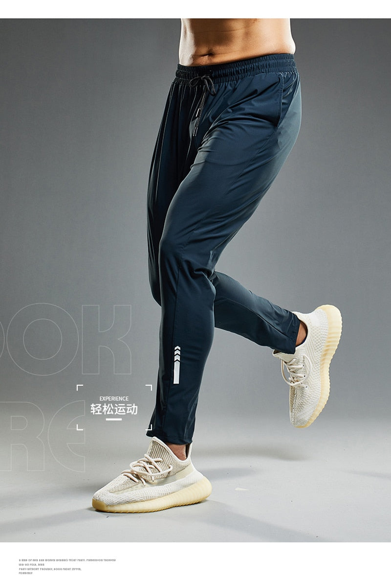 Summer Thin Men's Jogging Sweatpants Elastic Skinny Fit Casual Outdoor Training Fitness Sport Pants Running Trousers The Clothing Company Sydney