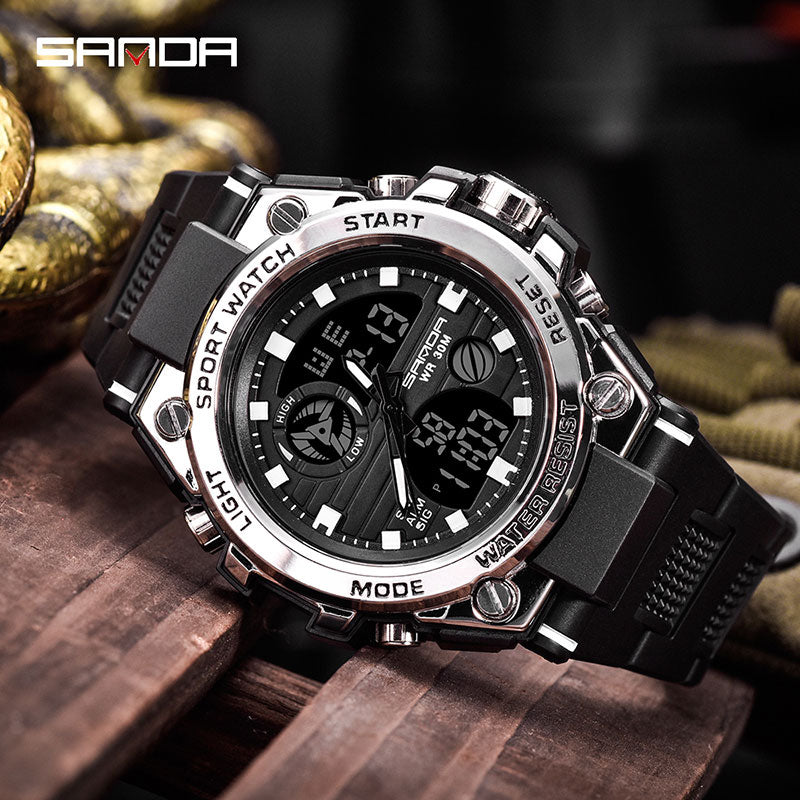 Sanda Military Army Sport Style Wristwatch Dual Display Men's Watch Clothing Company Sydney
