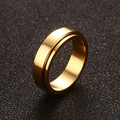 6/8mm Black Ring for Men Women Groove Rainbow Stainless Steel Wedding Bands Trendy Fraternal Rings Casual  Jewelry The Clothing Company Sydney