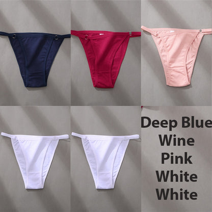 5 Pack Set Underwear Cotton Panties Lingerie Underpants Hoop Design Waistband Briefs Intimate Bikini Panty The Clothing Company Sydney