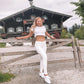 Faux Leather Leggings White Fleece Lined Jeggings Ladies Winter Women's Warm Push Up  Casual Pants The Clothing Company Sydney
