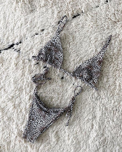2 Piece Leopard Print Bikini Set Beach Outing Swimming Swimwear Thong Bikini  Swimsuits The Clothing Company Sydney