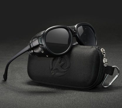 Luxury Steampunk Pilot Sunglasses Men and Women Shield Glasses UV400 Protection The Clothing Company Sydney